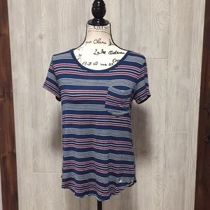 Hollister striped pocket tee!